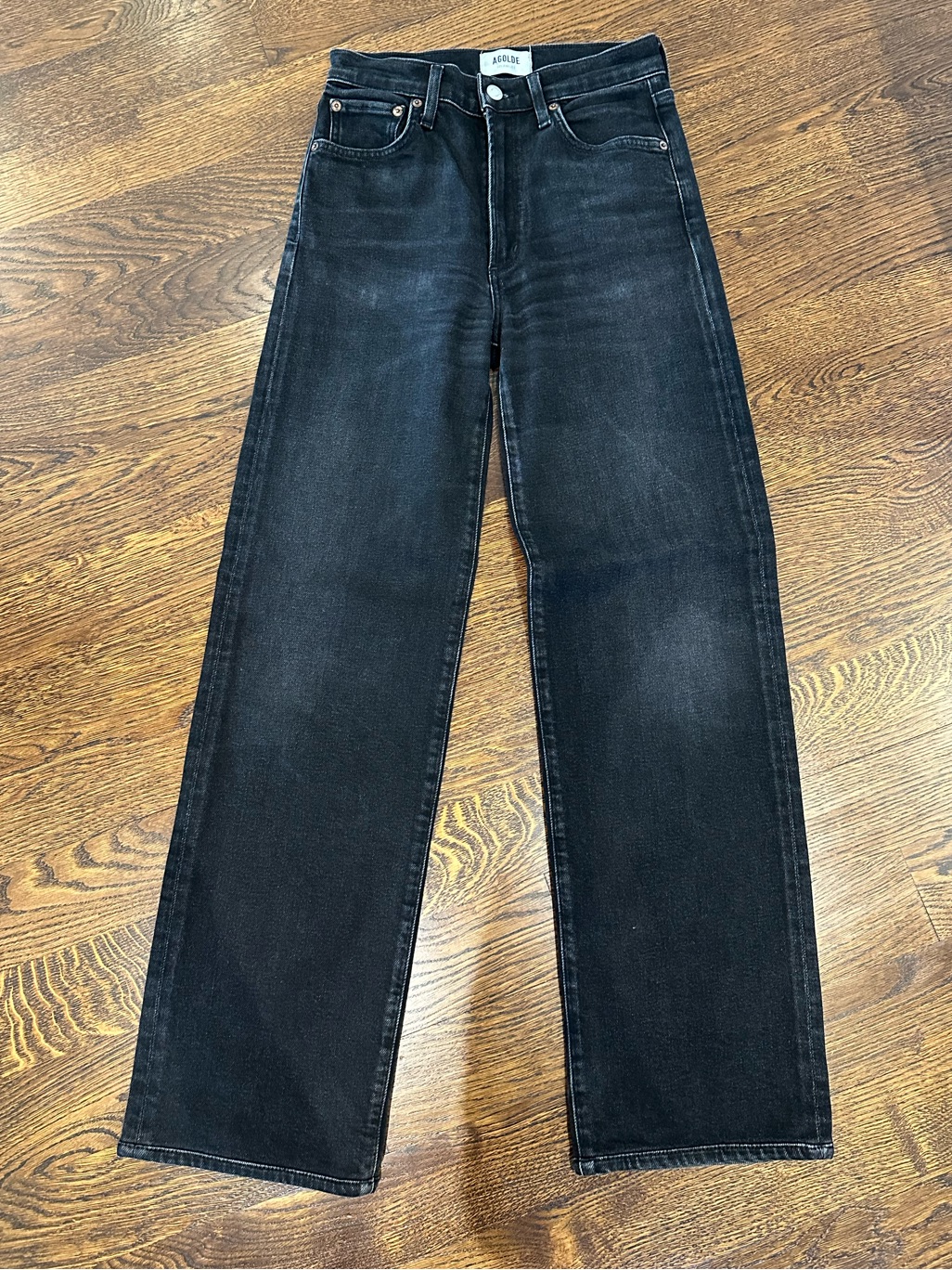 Agolde, Harper Straight Jean (Weightless Stretch) In Hush, Size 24